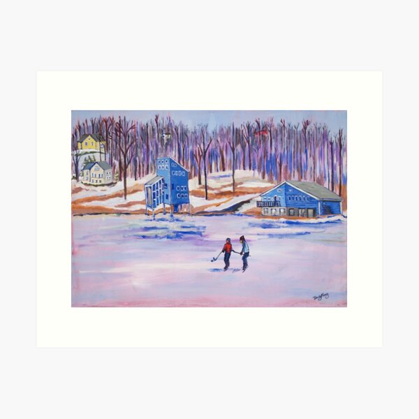 Winter at Lake Banook, Dartmouth Nova Scotia Art Print