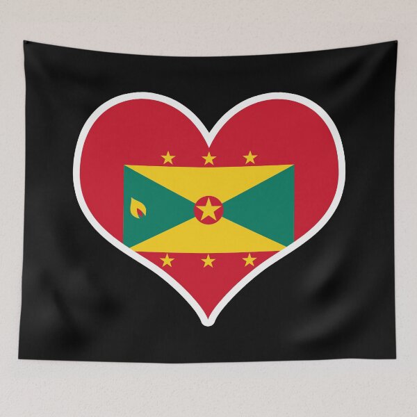 Item preview, Grenada Flag Heart designed and sold by PKHalford.