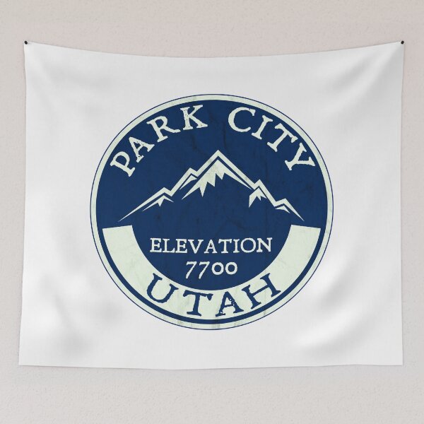 Item preview, PARK CITY UTAH MOUNTAINS SKIING SKI SNOWBOARD CROSSED SKIS designed and sold by DESTINATIONS DECAL.