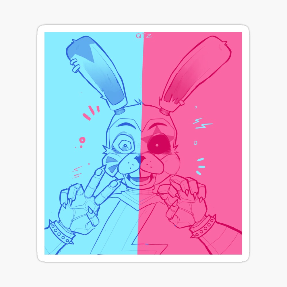 FNAF Glamrock Bonnie 5x7in Art Print 