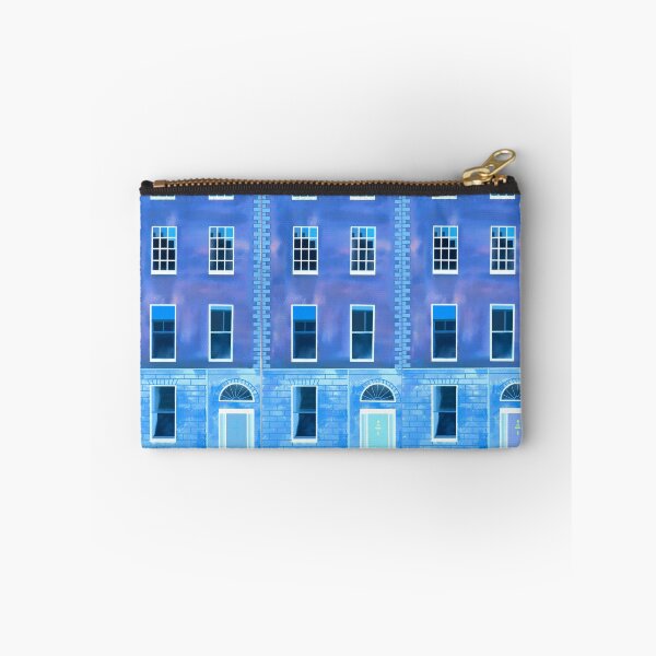 Item preview, Georgian buildings in Dublin blue designed and sold by QuirkyCraftz.