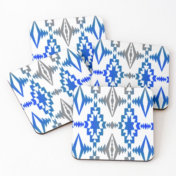 Item preview, Blue / Grey / White Gradient Native Print designed and sold by JMWCD.