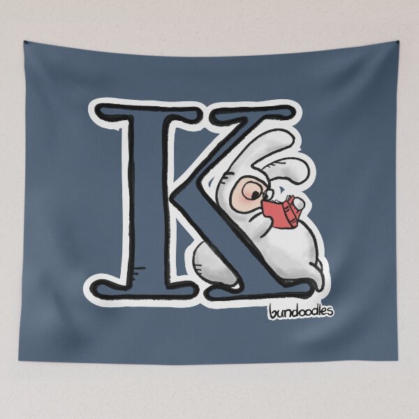 Item preview, Bundoodle Alphabuns - K for Knowledge (outline/navy) designed and sold by Bundoodle.