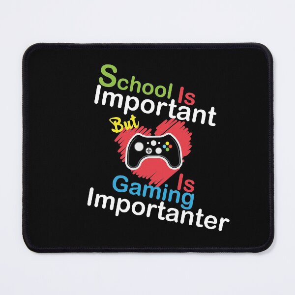 Item preview, School Is Important But Gaming Is Importanter Funny Colorful Heart Gaming Lover  designed and sold by pedrored369.