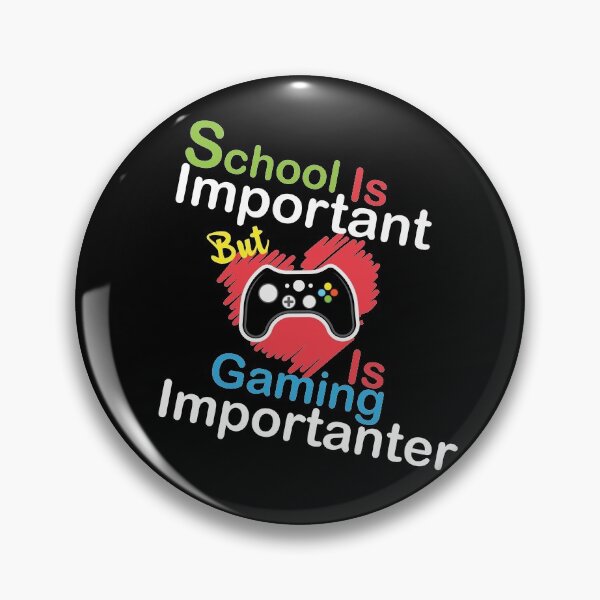 Item preview, School Is Important But Gaming Is Importanter Funny Colorful Heart Gaming Lover  designed and sold by pedrored369.