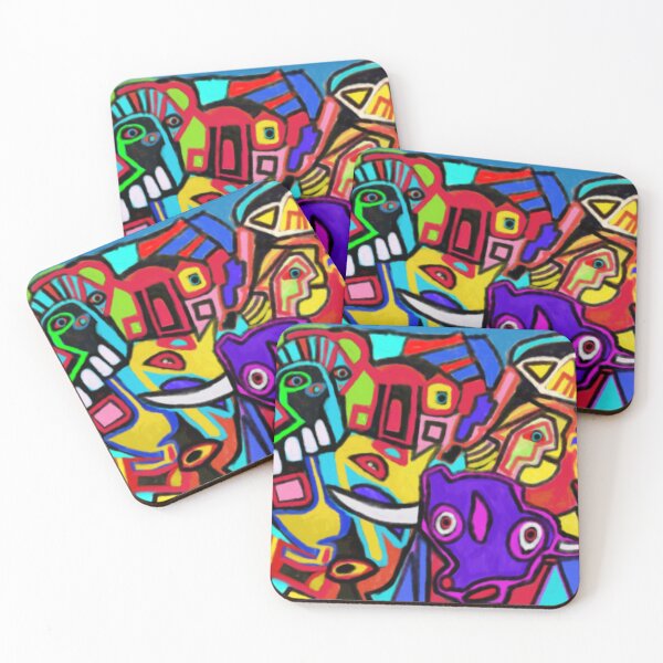 Item preview,  Gave a Afro Pick to a Warrior Multicolored digital art vibrant abstract design tribal design abstract fan art adorer designed and sold by jjaeger3667.