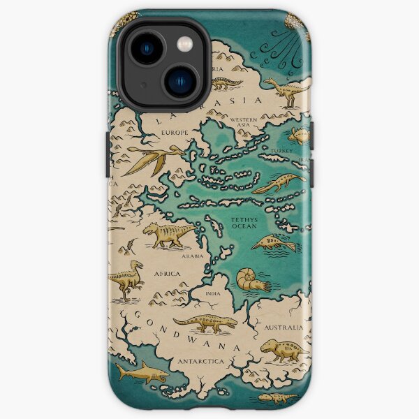 map of the supercontinent Pangaea iPhone Tough Case