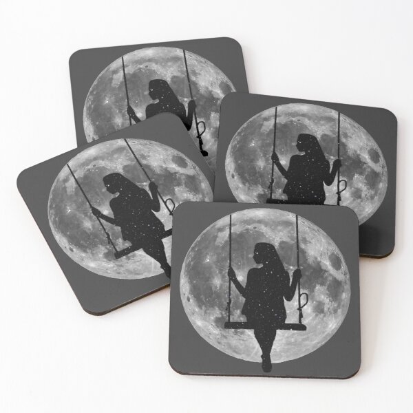 Item preview, Swinging on the Moon ORIGINAL by SillyFun.redbubble.com designed and sold by SillyFun.