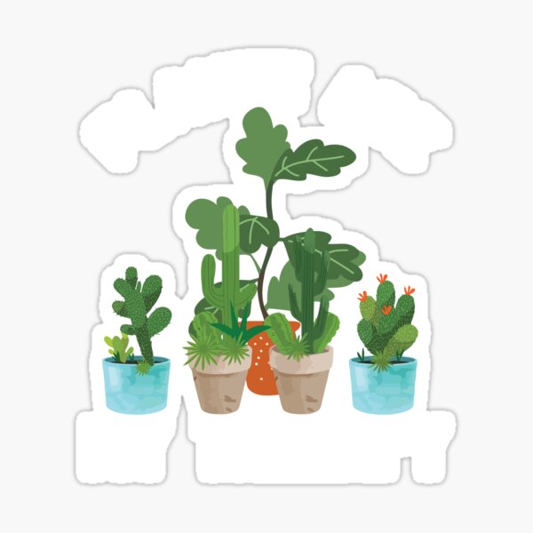 "Plants Are My Therapy Funny Planting Lover Therapist " Sticker by Redbubble