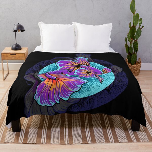 Item preview, Blue and Purple Beta Fish  designed and sold by AnimalLover4eva.