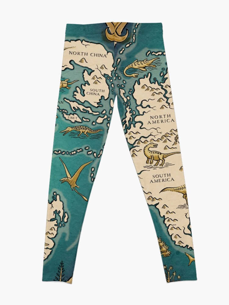 Alternate view of map of the supercontinent Pangaea Leggings