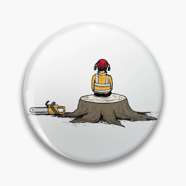 Item preview, An Arborist on a stump designed and sold by StephCarrDesign.