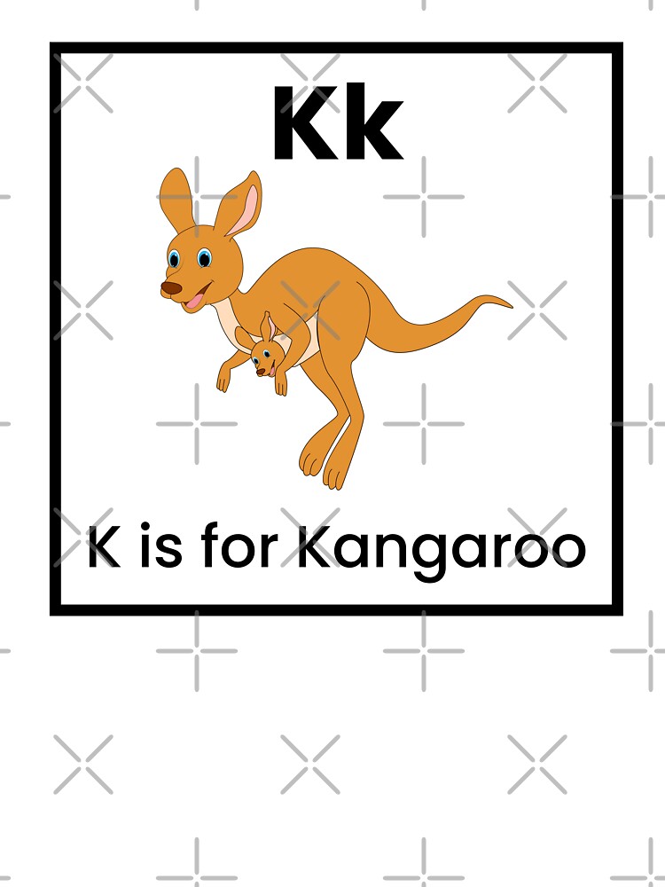 K for Kangaroo Alphabet Sounds Flashcard Abc For Kids Design