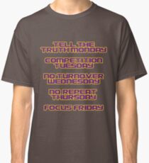Coach Orgeron LSU Tigers Days of the Week Classic T-Shirt