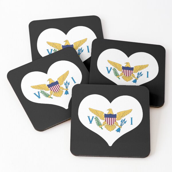 Item preview, US Virgin Islands Flag Heart designed and sold by PKHalford.