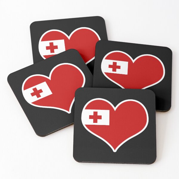 Item preview, Tonga Flag Heart designed and sold by PKHalford.