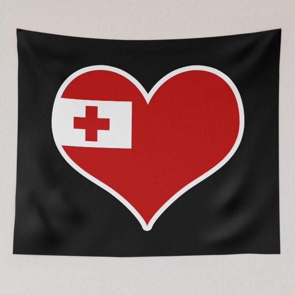 Item preview, Tonga Flag Heart designed and sold by PKHalford.