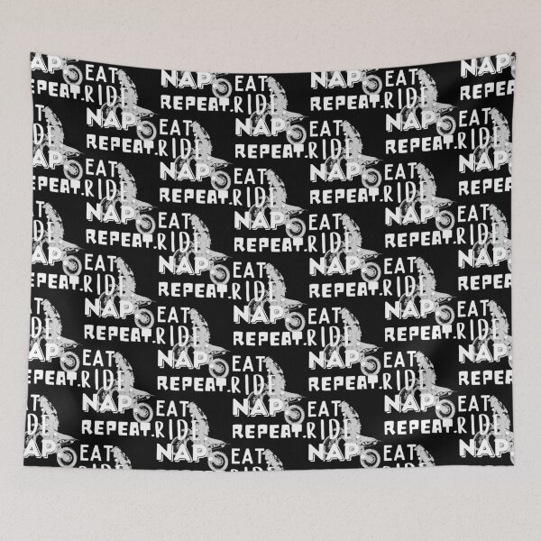 Item preview, EAT. RIDE. NAP. REPEAT. Dirt Bike -Funny Motocross designed and sold by Rally-Girl.