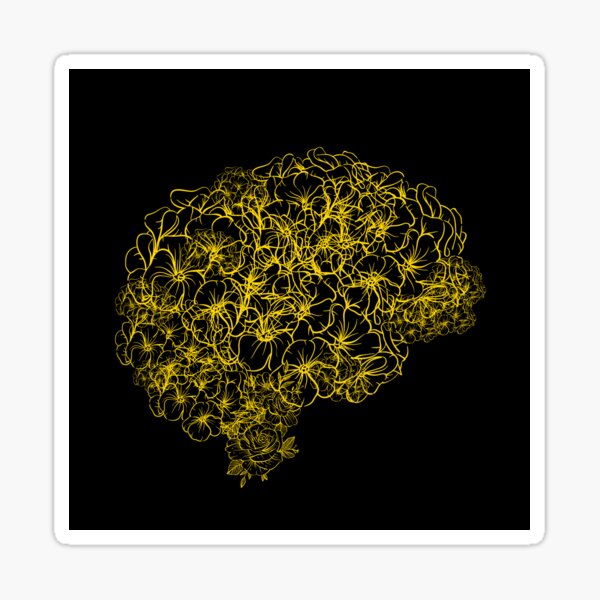 The Creativity of the Brain (Flower design) Sticker