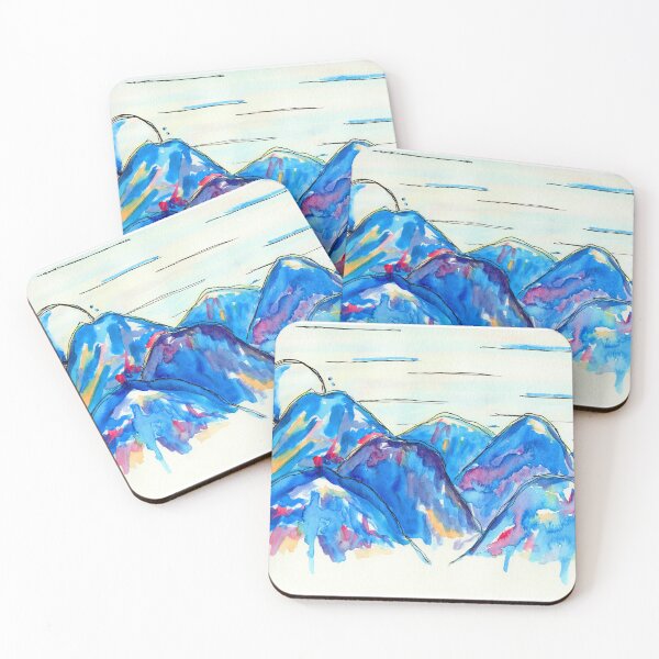 Item preview, Rainbow Watercolor Mountain designed and sold by Taylor Daniel.