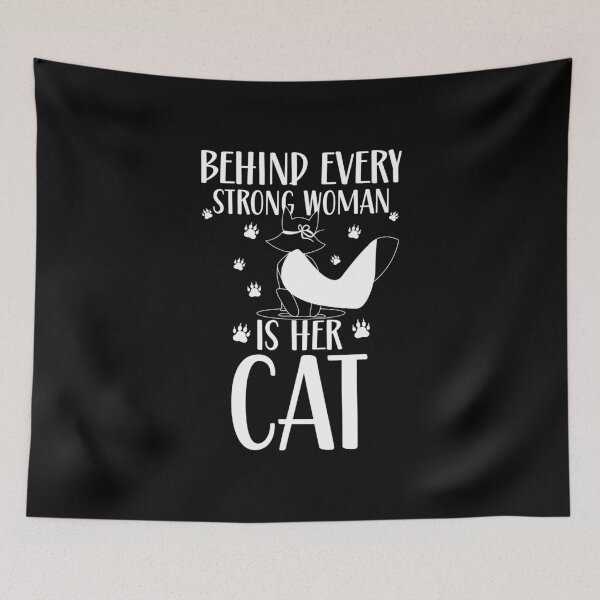 Item preview, Behind Every Strong Woman Is Her Cat, Woman designed and sold by adelferhat.