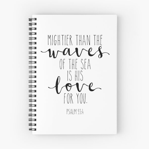Item preview, Psalm 93:4, Mightier Than The Waves Of The Sea, Bible Verse, Scripture Art designed and sold by aenaonartwork.