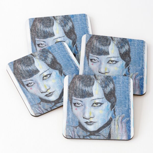 Item preview, Anna May Wong - Hand Drawn Oil and Ink Portrait designed and sold by HRHildebrand.