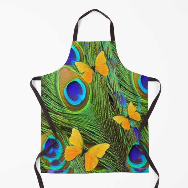 Item preview, YELLOW BUTTERFLY PEACOCK FEATHERS ABSTRACTED ART designed and sold by sharlesart.