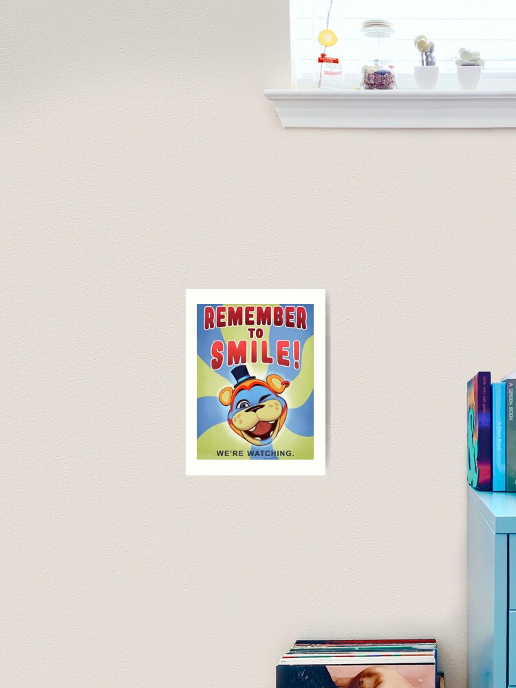 FNAF Security Breach in Game 'remember to Smile' Poster Digital