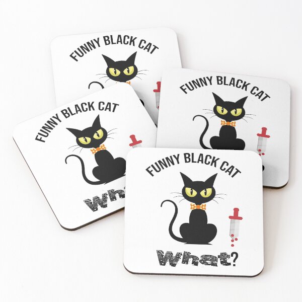 Item preview, Cat What? Funny Black Cat - Murderous Cat With Knife designed and sold by so01.