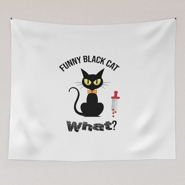 Item preview, Cat What? Funny Black Cat - Murderous Cat With Knife designed and sold by so01.