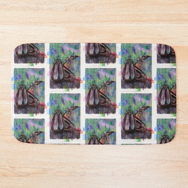 Item preview, Aubergines and/or Eggplants - Hand Drawn Oil and Ink Portrait designed and sold by HRHildebrand.