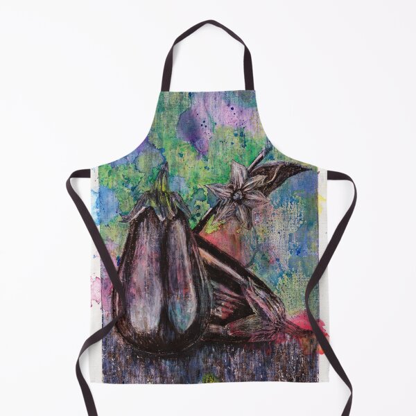 Item preview, Aubergines and/or Eggplants - Hand Drawn Oil and Ink Portrait designed and sold by HRHildebrand.