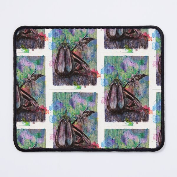 Item preview, Aubergines and/or Eggplants - Hand Drawn Oil and Ink Portrait designed and sold by HRHildebrand.