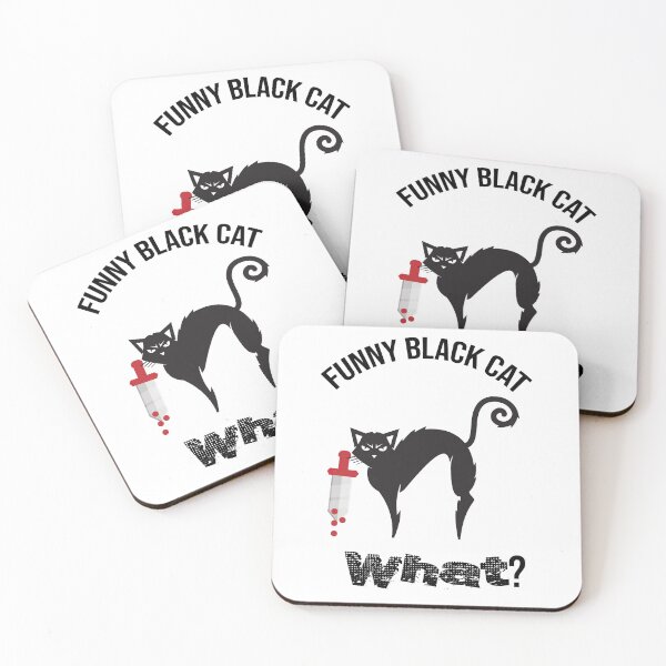 Item preview, Cat What? Funny Black Cat - Murderous Cat With Knife designed and sold by so01.