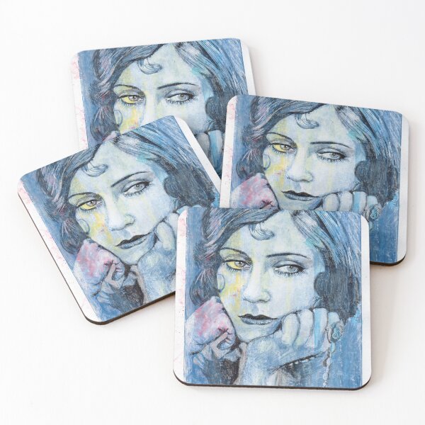 Item preview, Gloria Swanson - Hand Drawn Oil and Ink Portrait designed and sold by HRHildebrand.