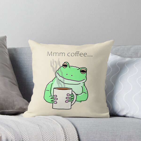 Item preview, Frog holding a cup of coffee designed and sold by HayCow.
