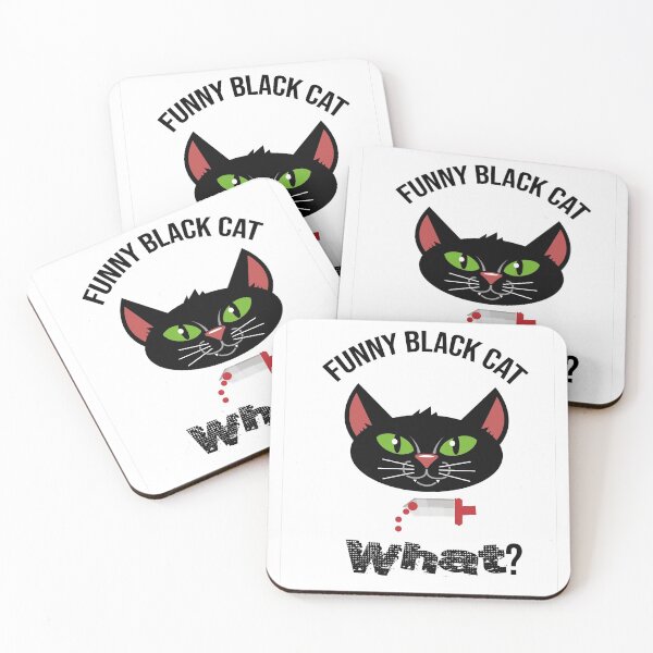 Item preview, Cat What? Funny Black Cat - Murderous Cat With Knife designed and sold by so01.