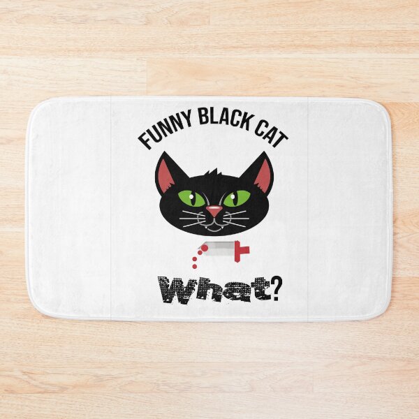 Item preview, Cat What? Funny Black Cat - Murderous Cat With Knife designed and sold by so01.