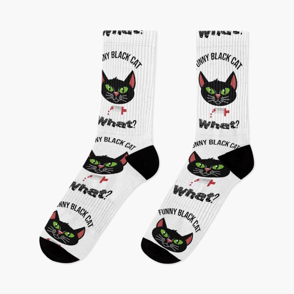 Item preview, Cat What? Funny Black Cat - Murderous Cat With Knife designed and sold by so01.