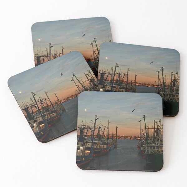 Item preview, Window view, moonlight, bird flight at Sunset in the Harbor... designed and sold by Poete100.