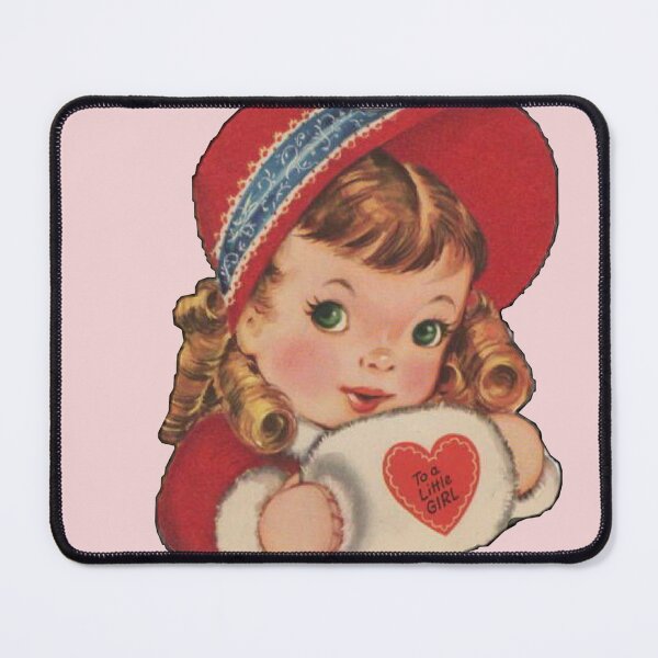 Item preview, Vintage Valentine’s Day with Little Girl designed and sold by Pinkmagenta.