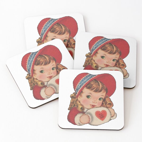 Item preview, Vintage Valentine’s Day with Little Girl  designed and sold by Pinkmagenta.