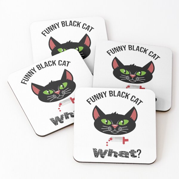 Item preview, Cat What? Funny Black Cat - Murderous Cat With Knife designed and sold by so01.