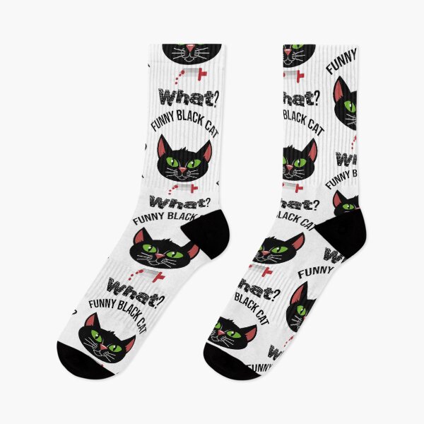 Item preview, Cat What? Funny Black Cat - Murderous Cat With Knife designed and sold by so01.