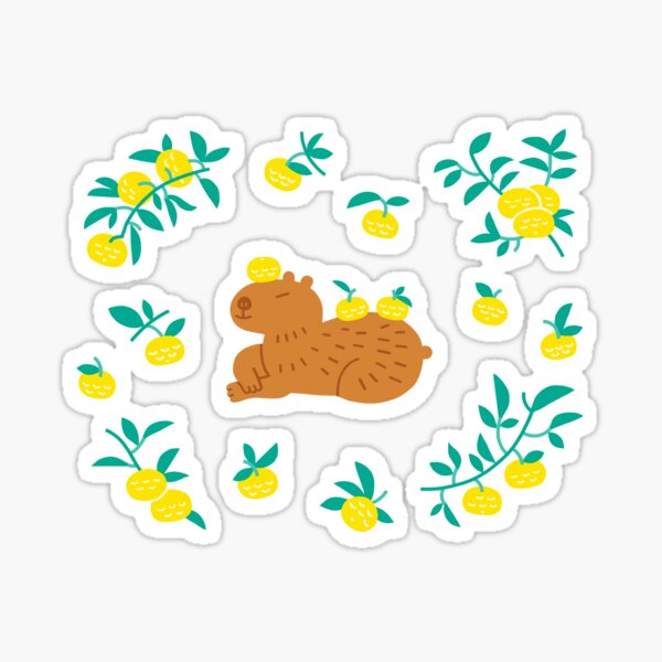Yuzu Capybara Sticker