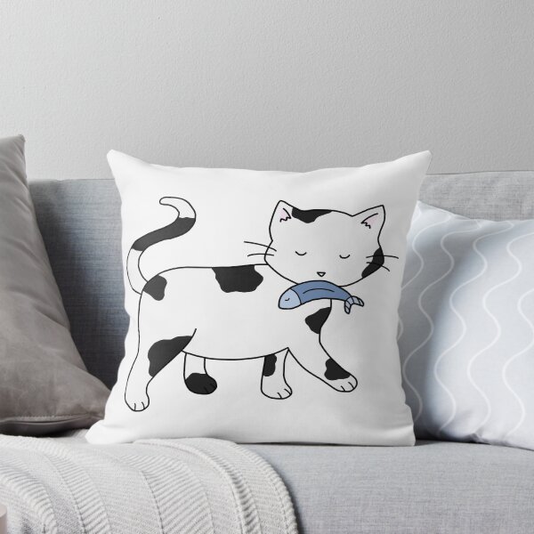Item preview, Cat with a Fish designed and sold by StickerHome.