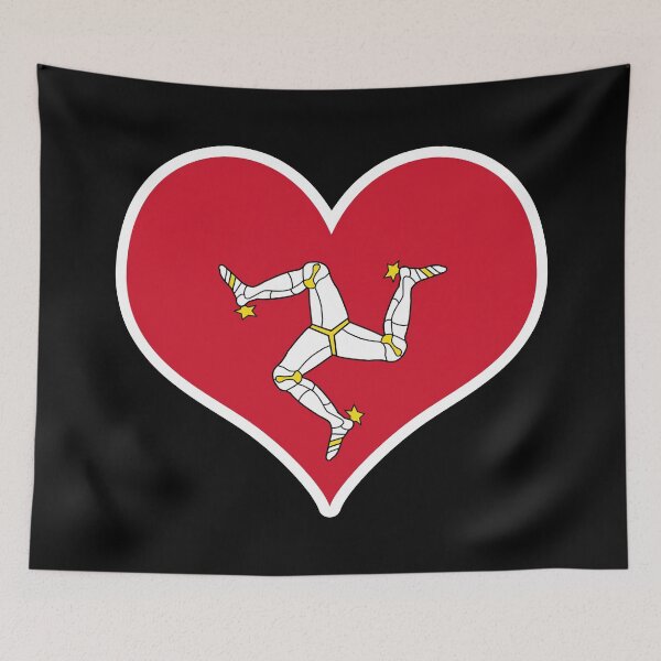 Item preview, Isle of Man Flag Heart designed and sold by PKHalford.