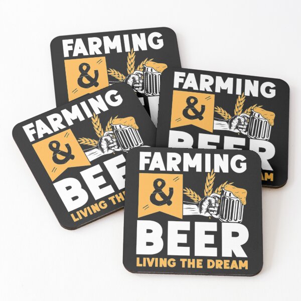 Item preview, Farmer and beer Living the dream designed and sold by ClamenTaon.
