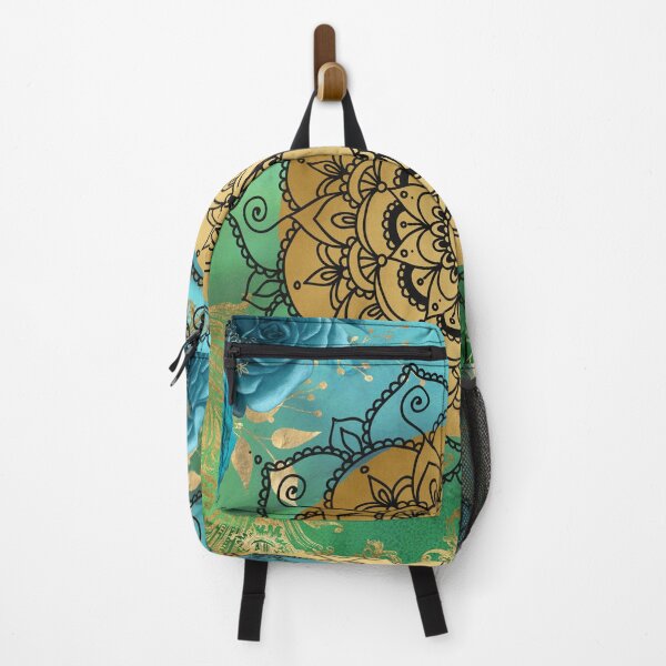 Item preview, Blue and Green Mandala Art designed and sold by ThatMandalaShop.